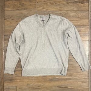 Old Navy Light Gray V-Neck Sweater